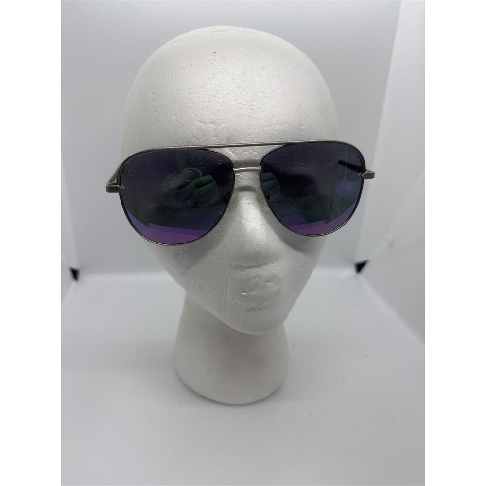 Blenders Shadow Zero Gravity Silver/Purple Pol Aviator Sunglasses 60-16-146 - Picture 1 of 10